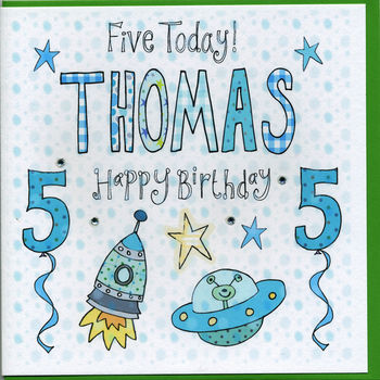 5th Birthday Personalised Girl Card, 2 of 2