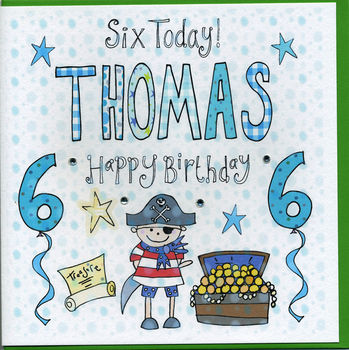 6th Birthday Personalised Girl Card, 2 of 2