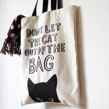 'Don't Let The Cat Out' Tote Bag By Karin Åkesson Design ...