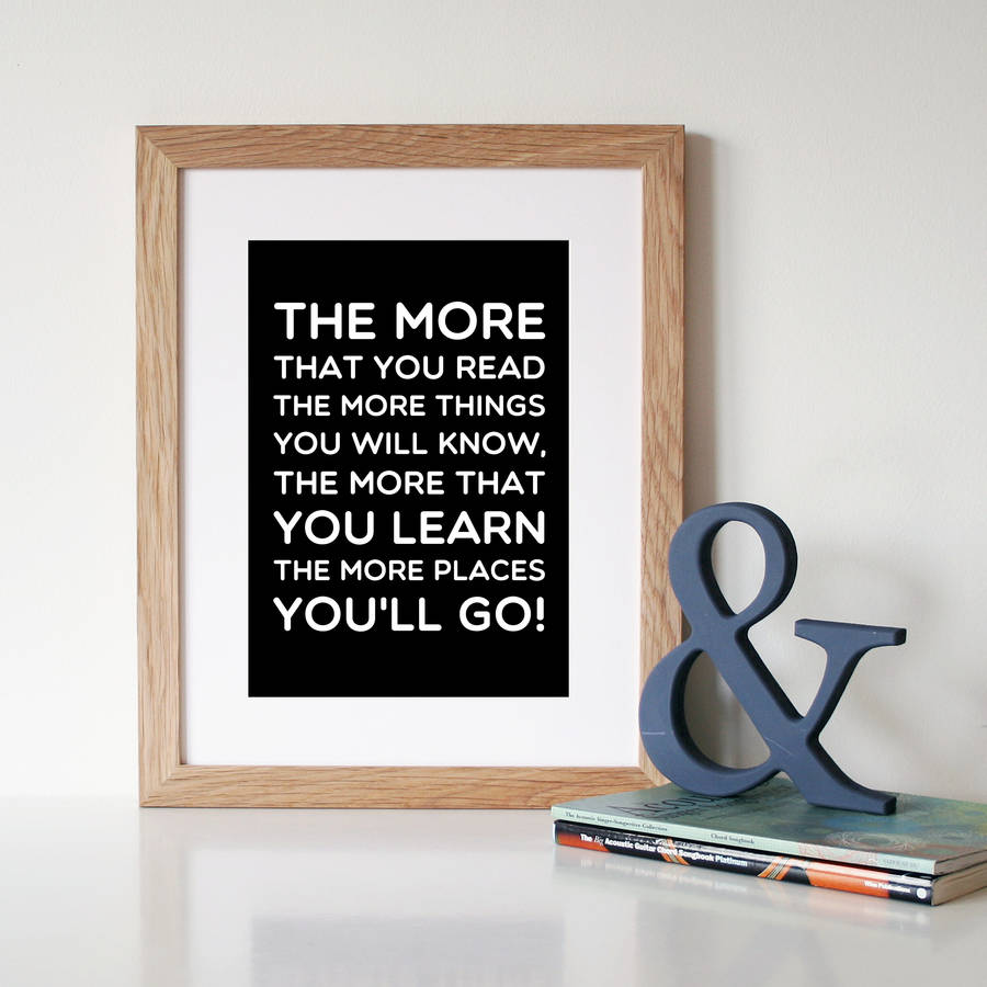 dr seuss 'places you'll go' inspirational print by hope & love ...