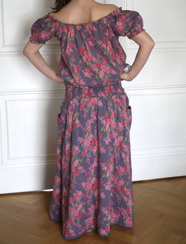 Vintage Floral Print Cotton Dress/Skirt, 5 of 6