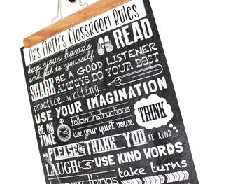 Personalised 'Teacher Classroom Rules' Thank You Gift, 2 of 7