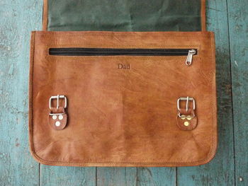 Leather Laptop Bag With Handle, 10 of 11