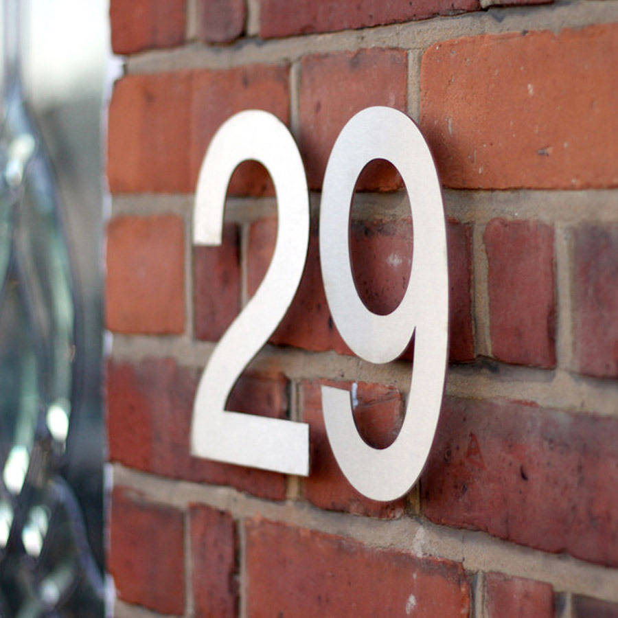 Large Modern Stainless Steel House Numbers By Goodwin 