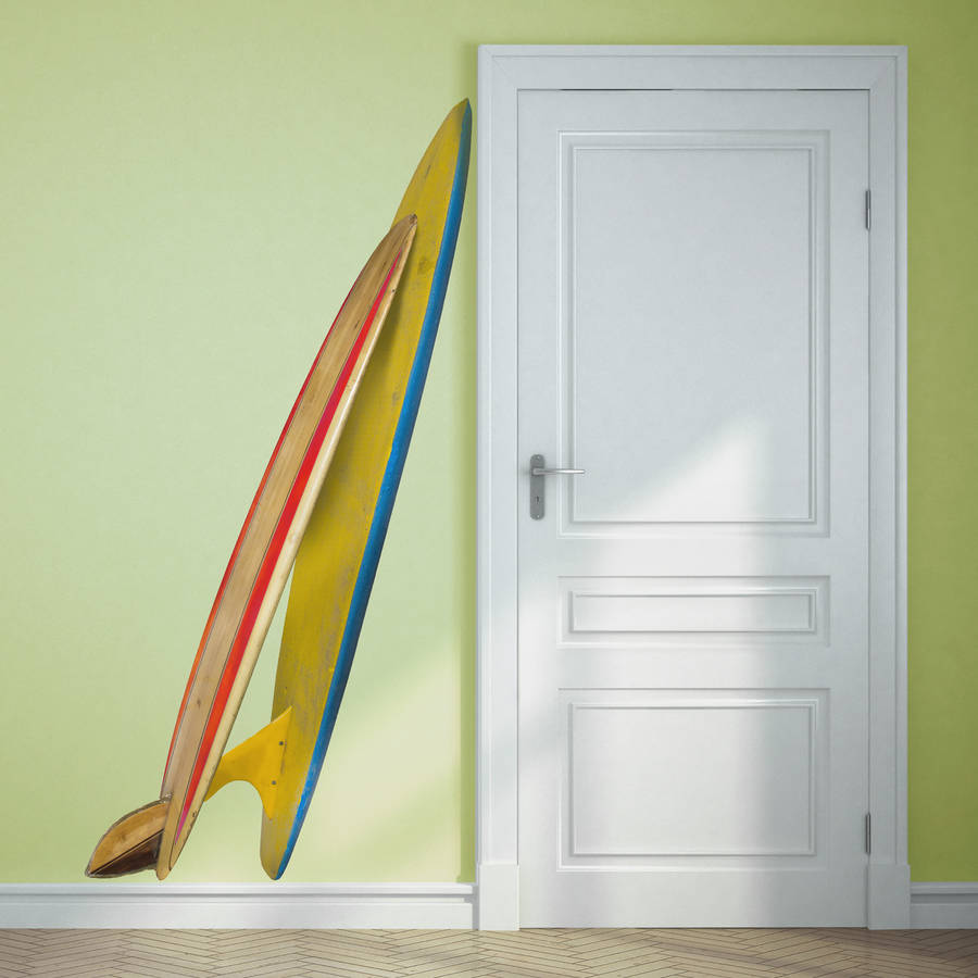 Double Surfboard Corner Wall Sticker