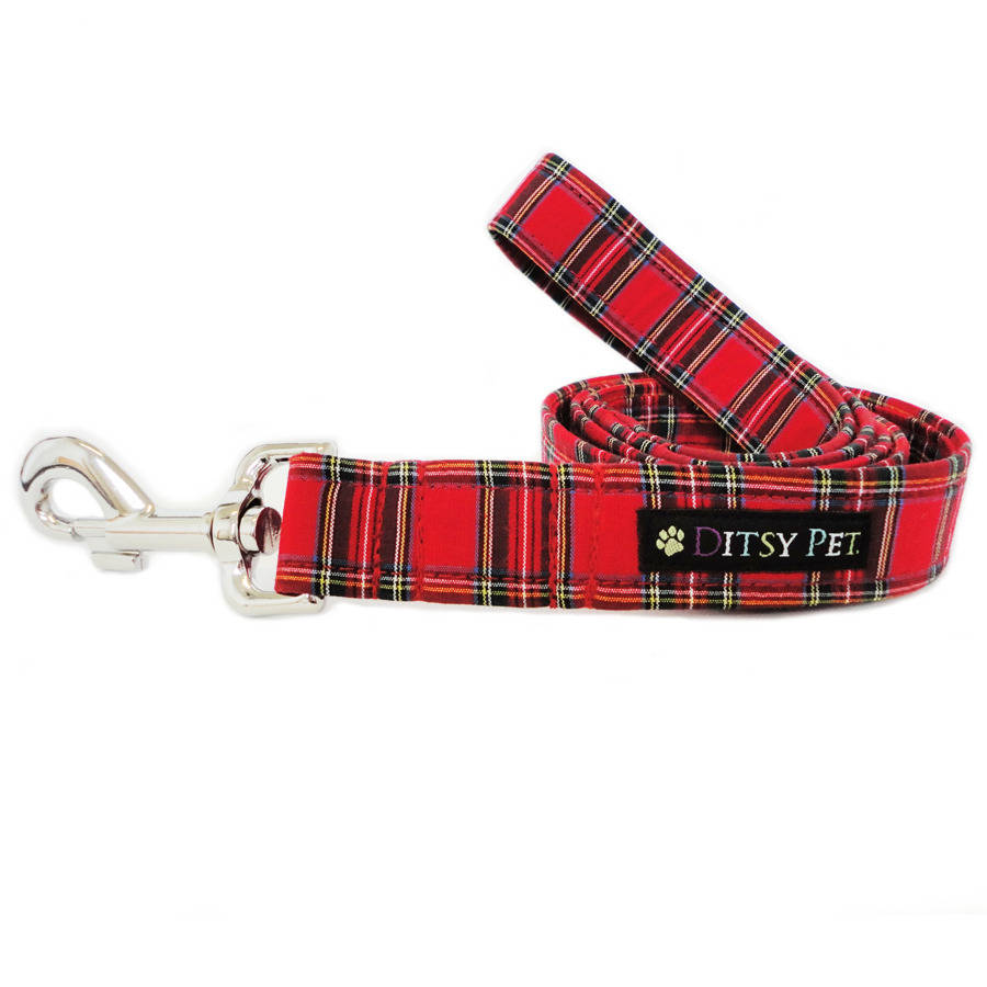 Tartan Dog Lead By Ditsy Pet