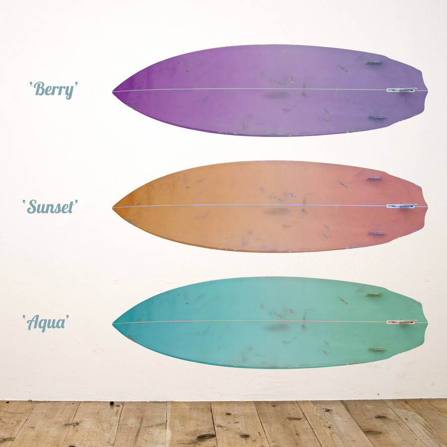 large surfboard wall decals