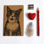Hand Printed Cat Notebook, thumbnail 4 of 6