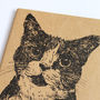 Hand Printed Cat Notebook, thumbnail 5 of 6