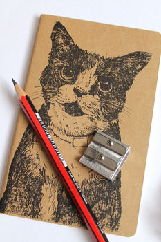 Hand Printed Cat Notebook, 3 of 6