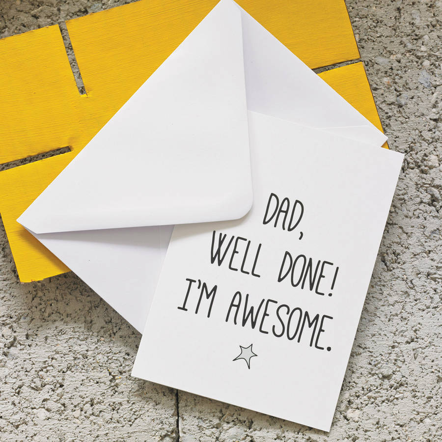 'Well Done' Father's Day Card, 1 of 2
