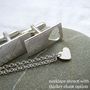 Personalised Silver Heart Cufflinks And Necklace, thumbnail 11 of 12