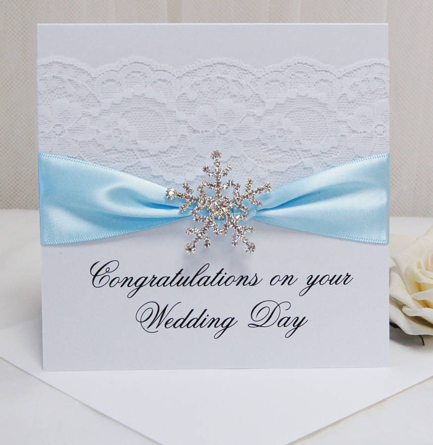 Personalised Snowflake Wedding Congratulations Card By The ...