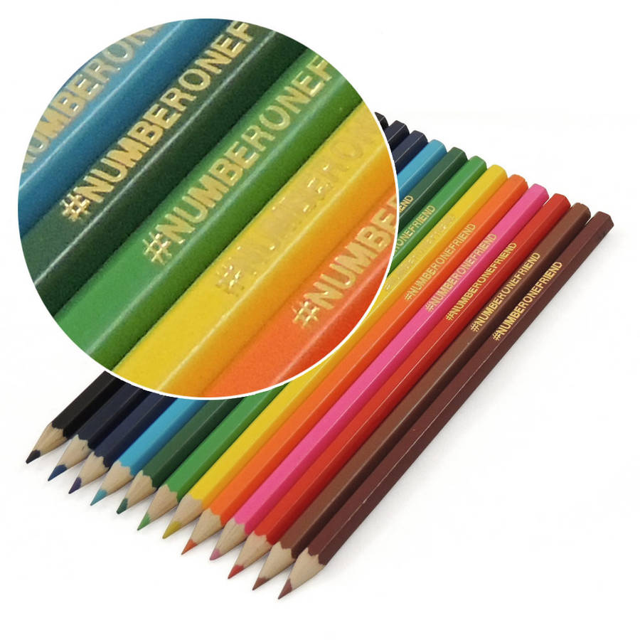 12 Hashtag #Pencils Colouring By Able Labels | notonthehighstreet.com