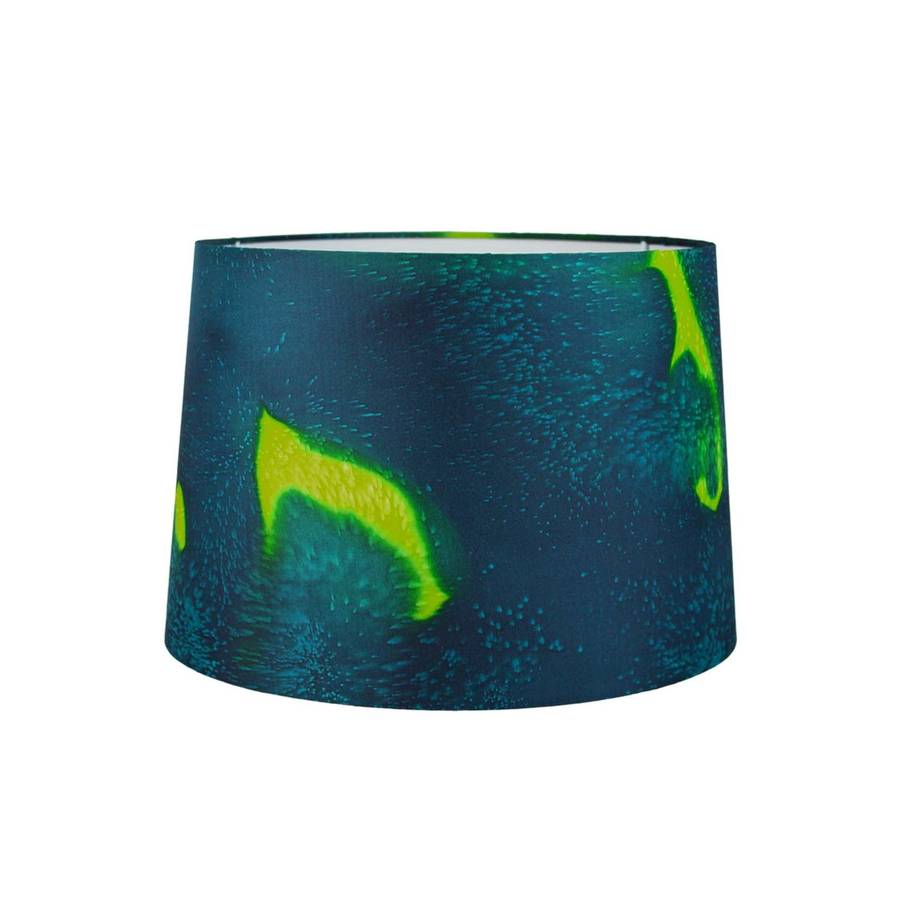 Emerald Hand Painted Silk Lampshade, 1 of 3
