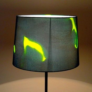 Emerald Hand Painted Silk Lampshade, 3 of 3