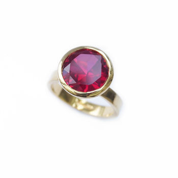 ruby red cocktail ring by sallyanne lowe | notonthehighstreet.com