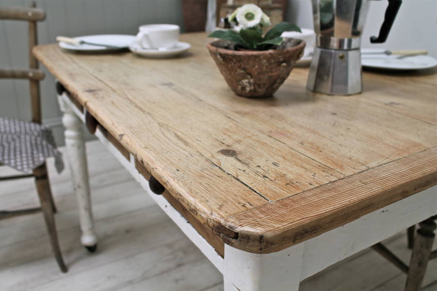 vintage pine kitchen table