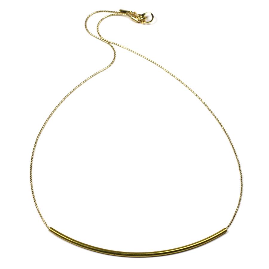 Brass Curve Necklace By dot&hana | notonthehighstreet.com