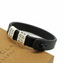 Personalised Silver And Leather Bracelet, thumbnail 6 of 8