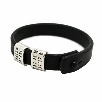 Personalised Silver And Leather Bracelet, 8 of 8