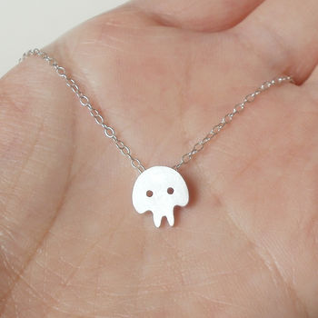 Skull Necklace In Sterling Silver, 3 of 4