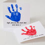 Personalised Hand Print First Father's Day Card, thumbnail 3 of 3