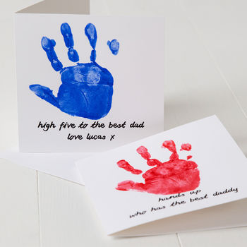 Personalised Hand Print First Father's Day Card, 3 of 3