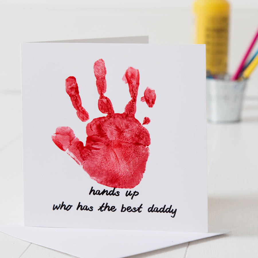 Hand-painted Greeting Card for Father's Day incl envelope