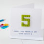Personalised Building Block Number Father's Day Card, thumbnail 1 of 4