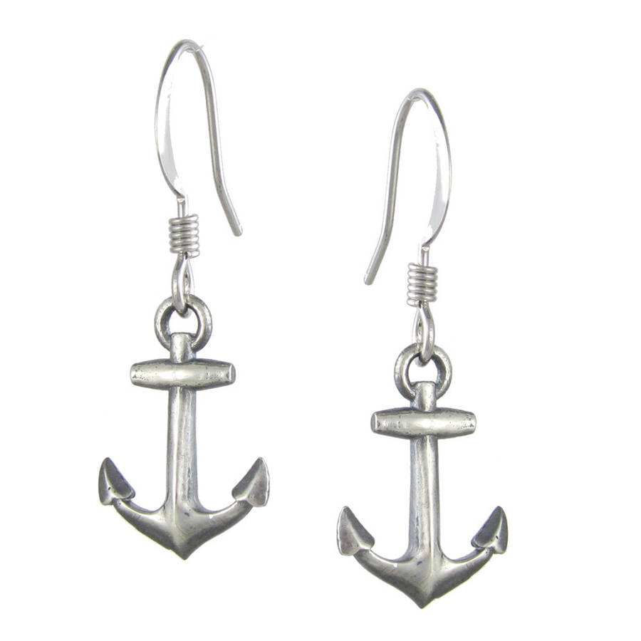 Anchor Earrings By Black Pearl
