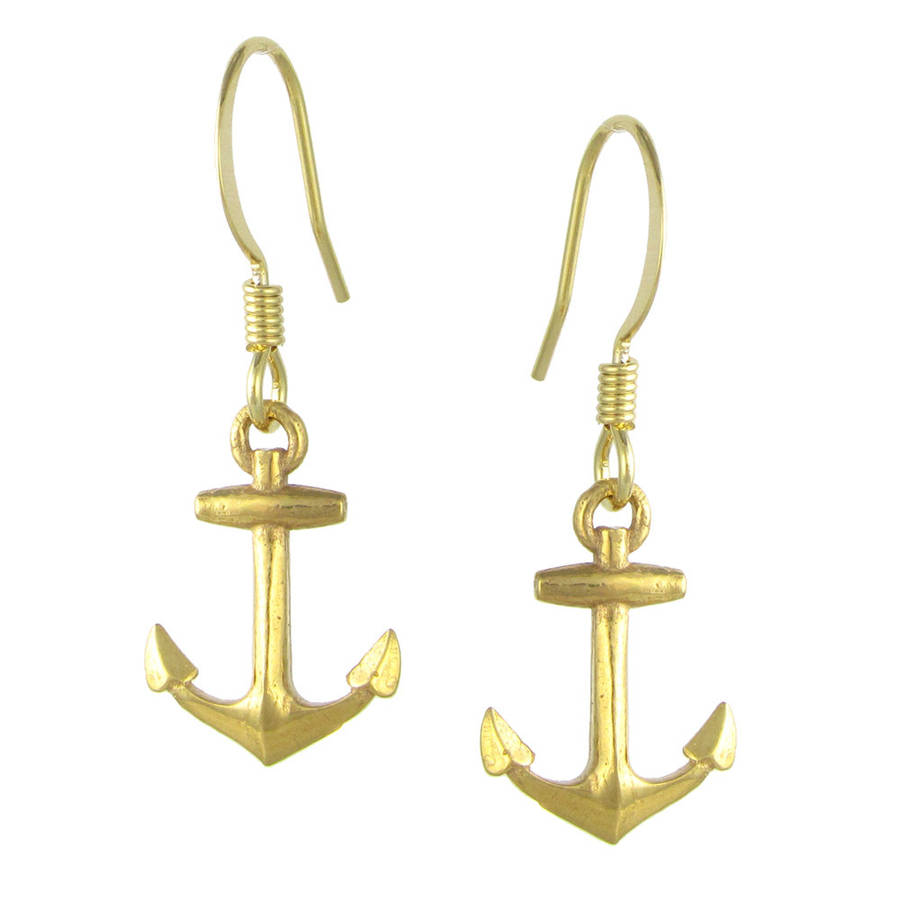 Anchor Earrings By Black Pearl