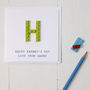 Personalised Building Block Initial Father's Day Card, thumbnail 3 of 6