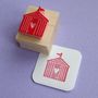 Love Beach Hut Rubber Stamp, thumbnail 1 of 2