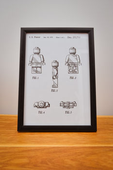 Framed Lego Man Sheet One Patent Art Print, 7 of 7