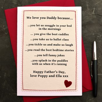 Personalised Daddy Father's Day Card By Jenny Arnott Cards & Gifts ...