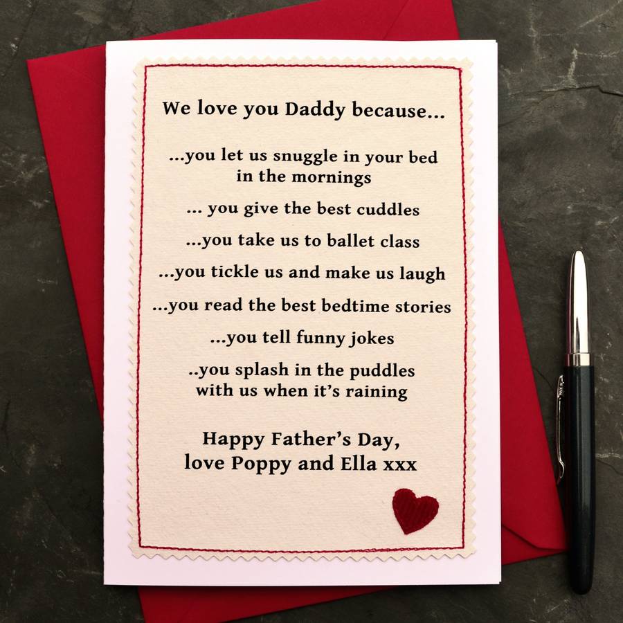 personalised daddy father's day card by jenny arnott cards & gifts ...