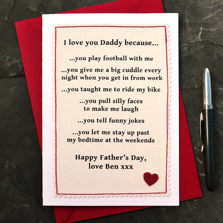personalised daddy father's day card by jenny arnott cards & gifts ...