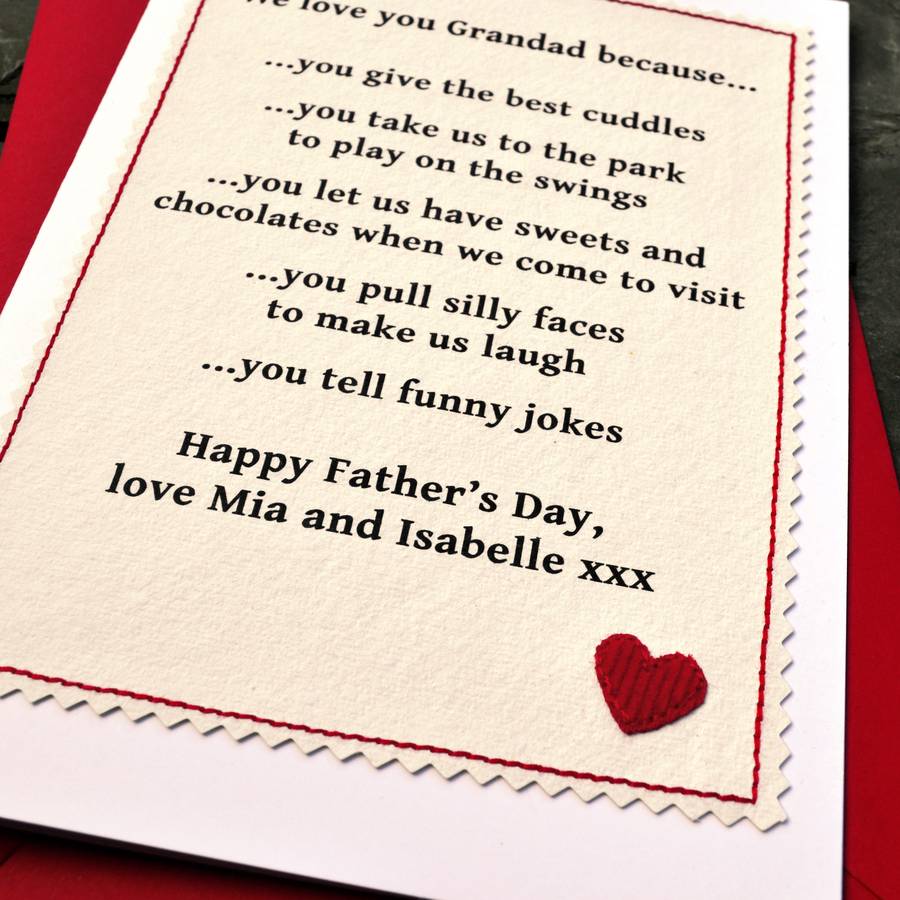 Download Personalised Grandad / Grandpa Father's Day Card By Jenny ...