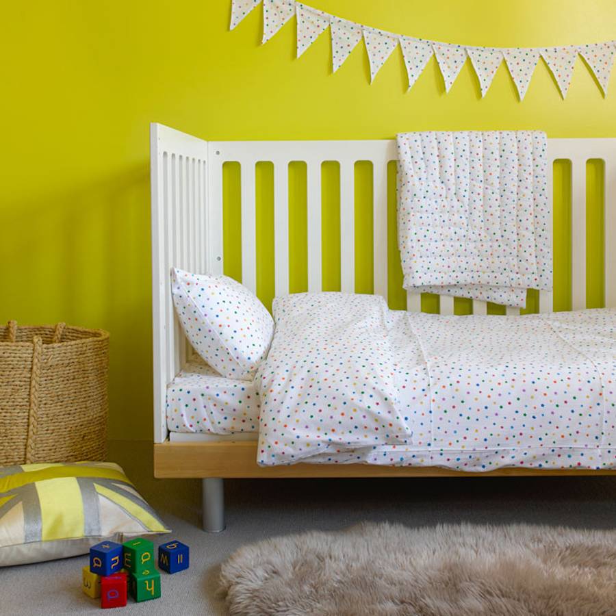Multicolour Star Toddler Cot Bed Duvet Set By Lulu And Nat