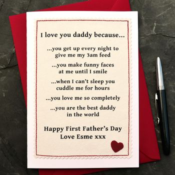 personalised first fathers day card by jenny arnott cards & gifts ...