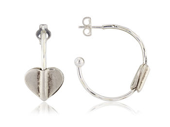 Personalised Silver Hoop Earrings With Charms, 6 of 12