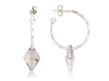 Personalised Silver Hoop Earrings With Charms, 7 of 12