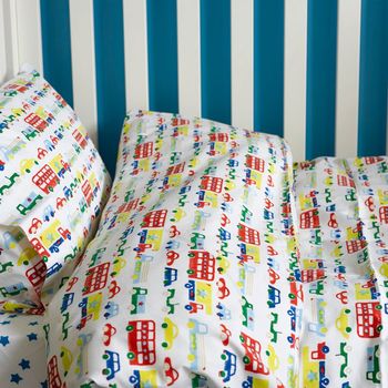 Car And Buses Toddler Cot Bed Duvet Set, 2 of 4