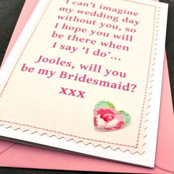 'Bridesmaid Card', 2 of 3