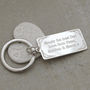 Silver Personalised Dad Key Ring, thumbnail 2 of 6
