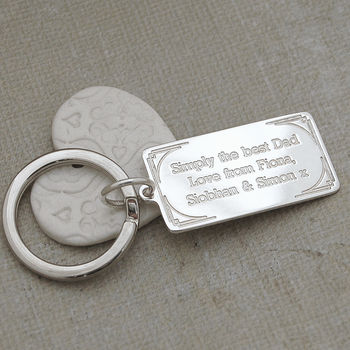 Silver Personalised Dad Key Ring, 2 of 6