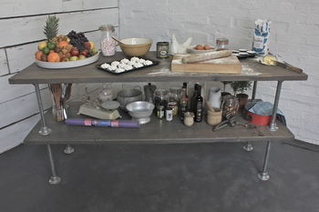 Deanna Reclaimed Grey Washed Wood Kitchen Island, 3 of 5