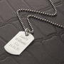 Personalised Brushed Sterling Silver Dog Tag Necklace, thumbnail 1 of 6
