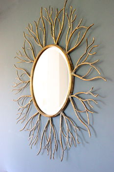 Large Golden Twig Mirror, 5 of 5